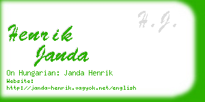 henrik janda business card